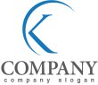 画像1: K・C・輪・曲線・アルファベット・ロゴ・マークデザイン5270 (1)
