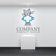 画像4: 猫・十字・かわいい・ロゴ・マークデザイン005 (4)