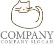 画像1: 猫・動物・ロゴ・マークデザイン486 (1)