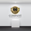 画像2: anniversary・記念・100周年・ゴールド・ロゴ・マークデザイン027 (2)