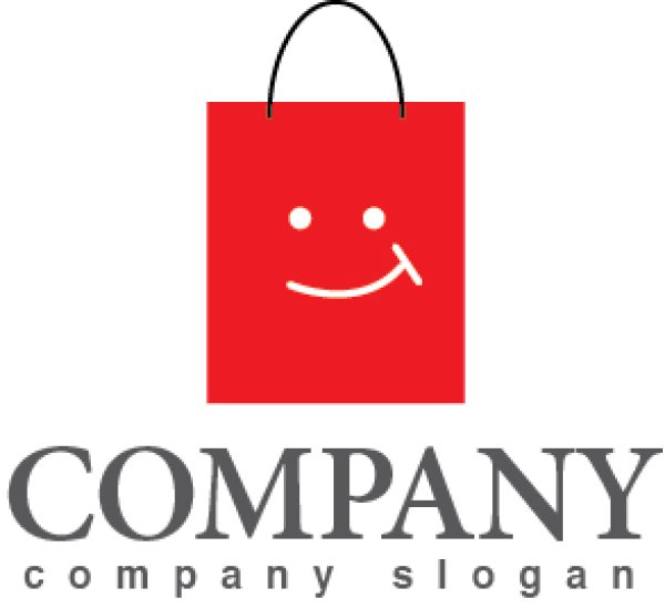 画像1: ショッピング・袋・顔・ロゴ・マークデザイン237 (1)