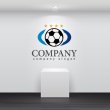 画像2: サッカーボール・輪・楕円・星・グラデーション・ロゴ・マークデザイン009 (2)